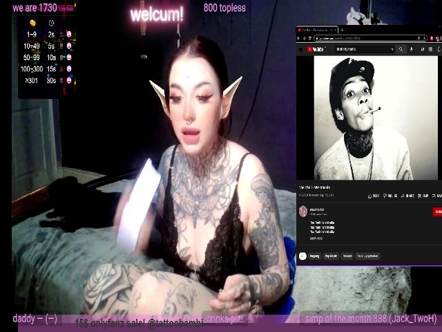 Live sex webcam photo for TATTOOBAMBI #272591912